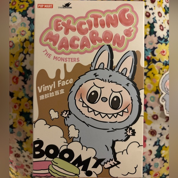 Pop mart Macaron Labubu Sea Salt Coconut Vinyl Plush Pendant Keychain - Picture 3 of 6